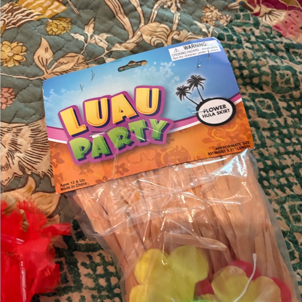 Luau Party Flower Hula Skirt